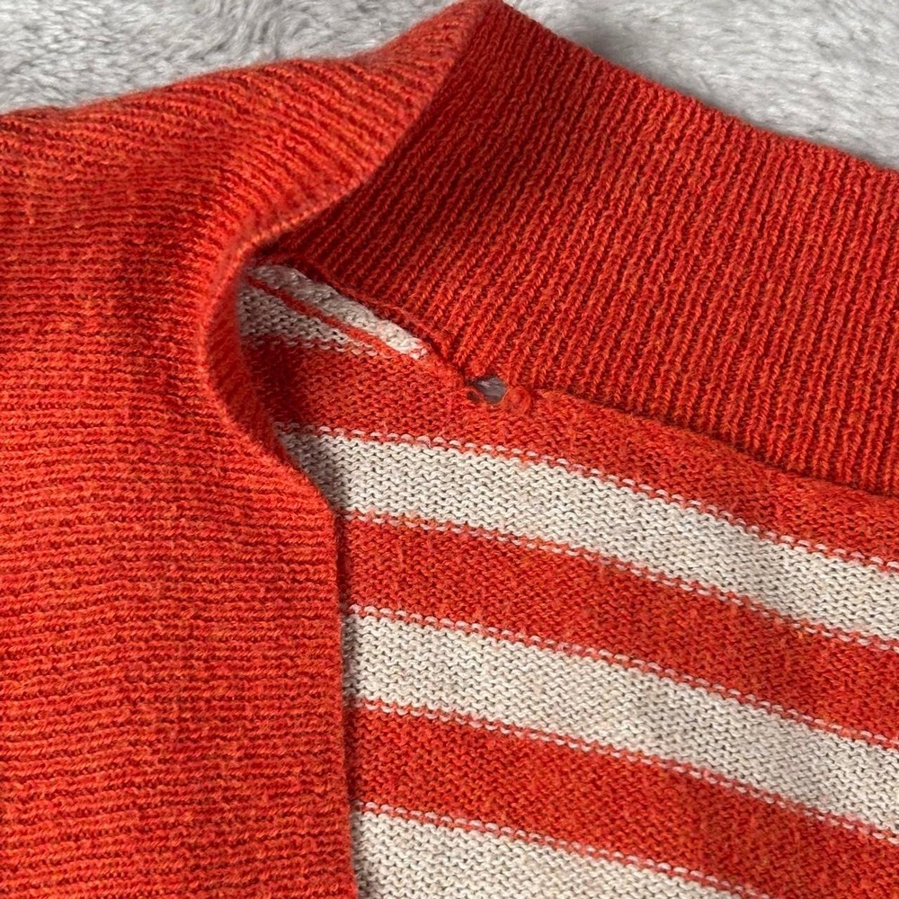 Gap orange and cream striped sweater size M - Picture 4 of 7
